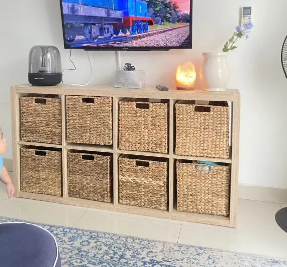 waterhyacinth square storage basket / keranjang anyaman enceng gondok