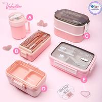Gambar Lunchbox Seri Valentine Gift Kotak Makan & Hadiah Color Pink - Paket 1 - A.0238 dari Ollahomeliving Kota Bogor 1 Tokopedia