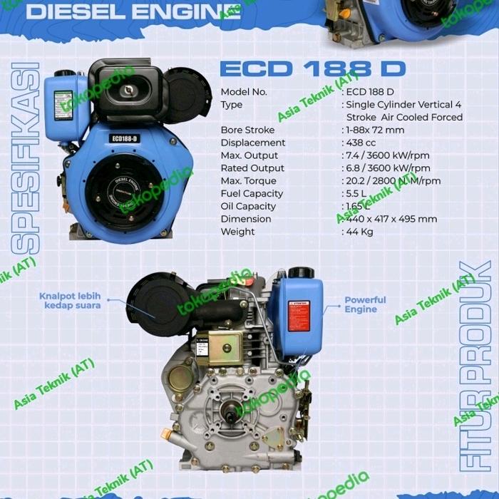 Jual Engine Diesel 188 Mesin Penggerak Diesel Solar Serbaguna 188 ...