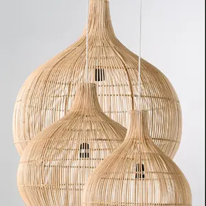 Kap Lampu Gantung Anyaman Rotan Premium/Lamp Cap Cover Rattan anyaman
