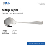 Gambar Sola Avalon - Sendok Bouillon/Sup Stainless Steel 18/10 - 1 pcs dari Kumala Home & Kitchen Kota Administrasi Jakarta Barat 2 Tokopedia