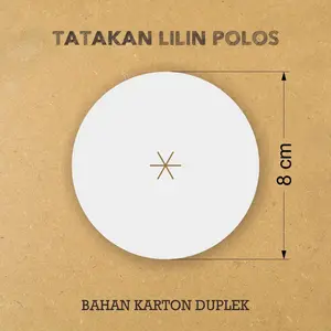 50pcs Tatakan Lilin Polos, Karton Lilin, Pegangan Lilin