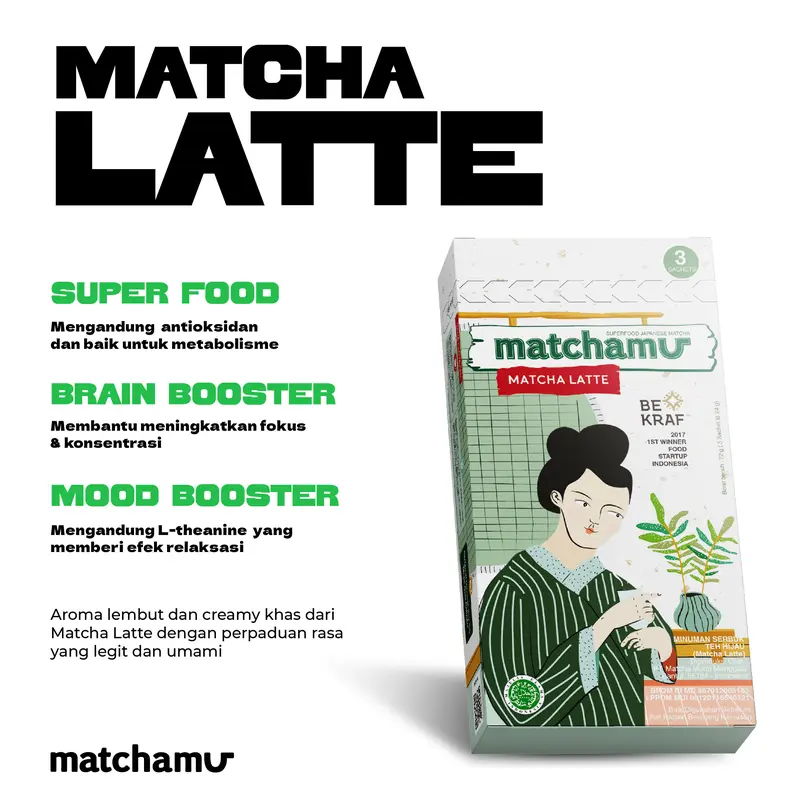 Matchamu Matcha Latte Box of 3 1