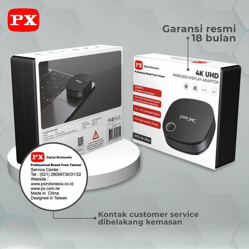 Wireless HDMI Audio Video Receiver Display TV 4K 60Hz PX WFD-4K ULTRA 2