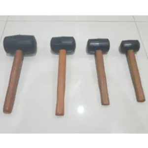 palu karet martil hitam putih 8 12 16 24 oz gagang kayu rubber plastik