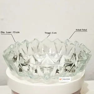 Asbak Beling Kaca Kristal Tebal Tempat Abu SK-1550/AT1550 Kedaung Home