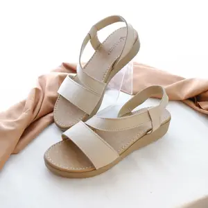 Sepatu Sandal Tali Wanita Wedges 3 cm Kulit Sapi Asli Garut Palda