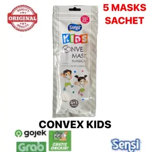 Masker sensi convex kids sachet isi 5 promo