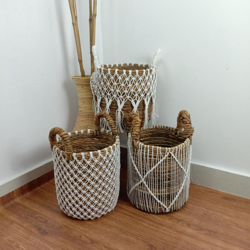 Keranjang Anyaman Banana Macrame / Cover Pot / Keranjang Macrame 1