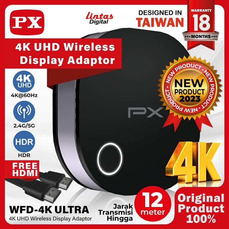 Wireless HDMI Audio Video Receiver Display TV 4K 60Hz PX WFD-4K ULTRA 1