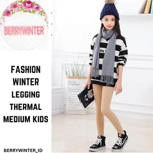 Legging Bulu Anak Fleece Anak Stocking Full Winter Musim Dingin