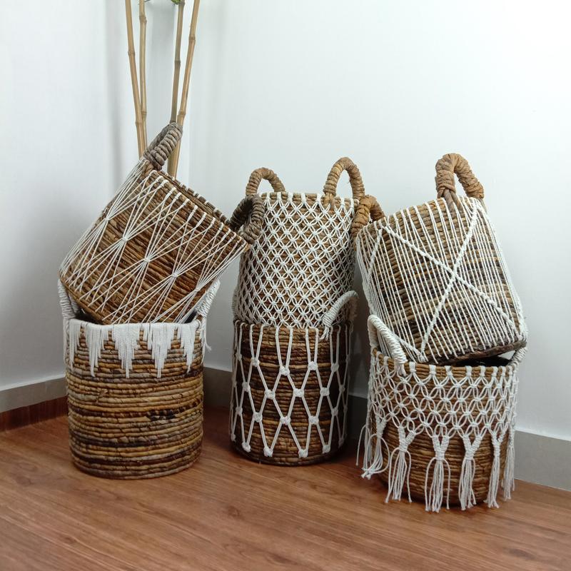 Keranjang Anyaman Banana Macrame / Cover Pot / Keranjang Macrame 2