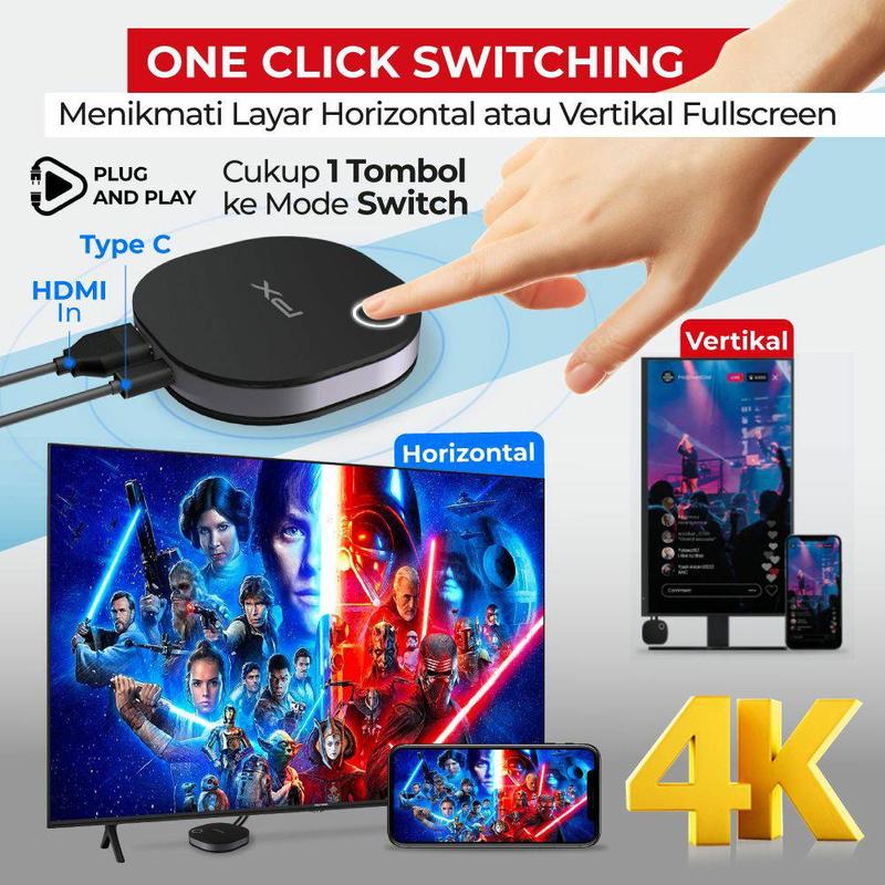 Wireless HDMI Audio Video Receiver Display TV 4K 60Hz PX WFD-4K ULTRA 3