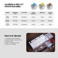 Gambar Fantech Maxfit81 MK910 Wireless 75% Mechanical Keyboard Gaming PBT - Putih, Gat Pro Blue dari TokoTeknoPro Kota Administrasi Jakarta Utara 5 Tokopedia