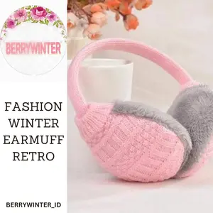 Earmuff Earwarm Penghangat Telinga Wool Rajut Winter Musim Dingin