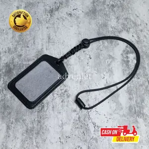 Lanyard Id Card Kulit Sintetis Gantungan Name Tag Tali Paracord 550