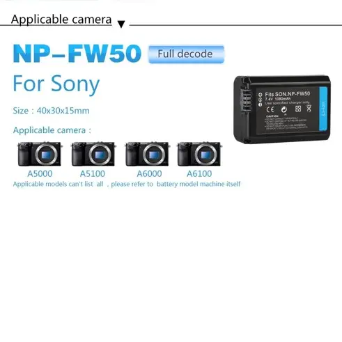KingMa Charger+Dual Battery NP-FW50 for Sony A6000 A5000 A7II - PAKET 4