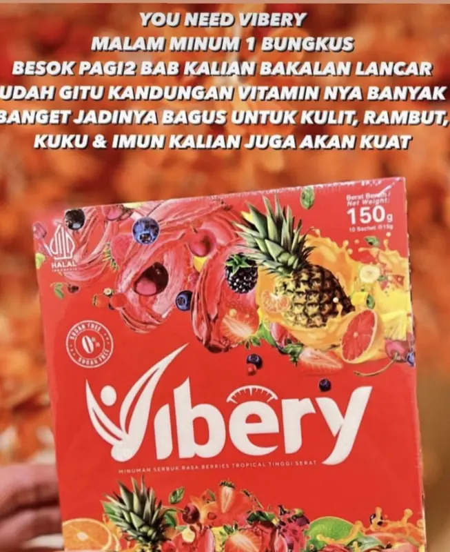 Vibery no sugar tropical tinggi serat drink 3