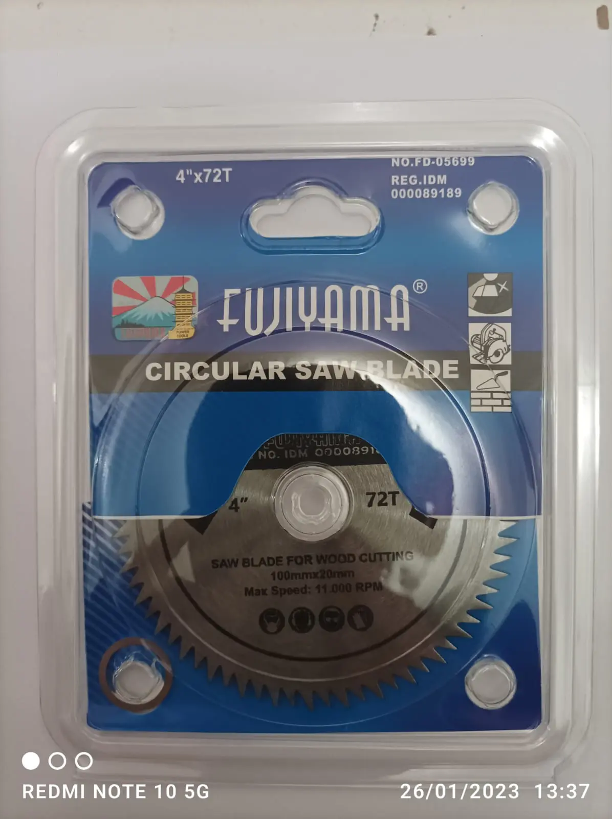Saw Blade 4 x 72 T / mata potong gurinda spesialis kayu Fujiyama