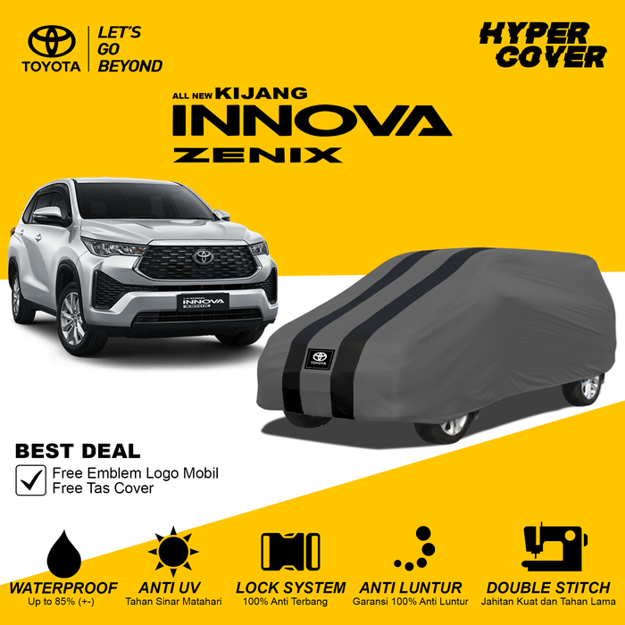 Jual Body Cover Sarung Mobil Innova Zenix Outdoor Waterproof - Hitam ...