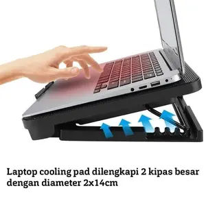 Stand Cooling Pad Cooler Kipas pendingin Laptop Notebook 2 Kipas N99