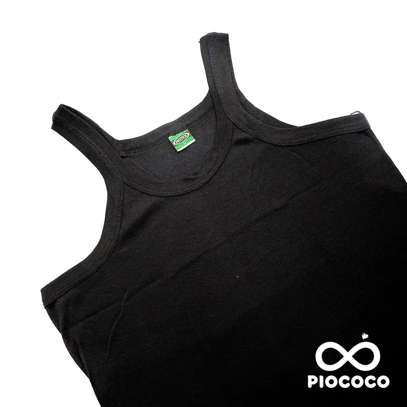 Kaos Dalam Pria Singlet Kutang Cowok Dewasa Hitam Putih Polos Nutex 2