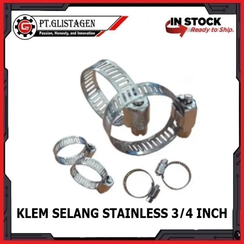 Klem Selang Hose Clamp Stainless Steel Berkualitas 3/4" inch