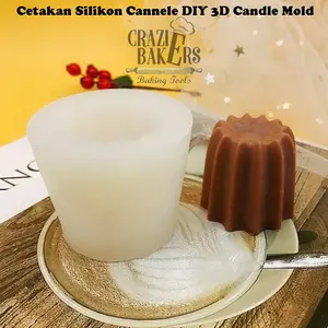Cetakan Silikon Cannele DIY 3D Candle Mold