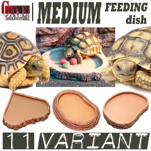 WATERDISH FOOD FEEDING DISH TEMPAT MAKAN MINUM WADAH PAKAN MAKANAN HEWAN REPTILE GECKO TOKEK BEARDED DRAGON TORTOISE KURA SULCATA ULAR CORNSNAKE SALVA VARANUS IGUANA LIZARD KADAL BIAWAK KELOMANG DEKORASI KANDANG TERRARIUM REPTILE