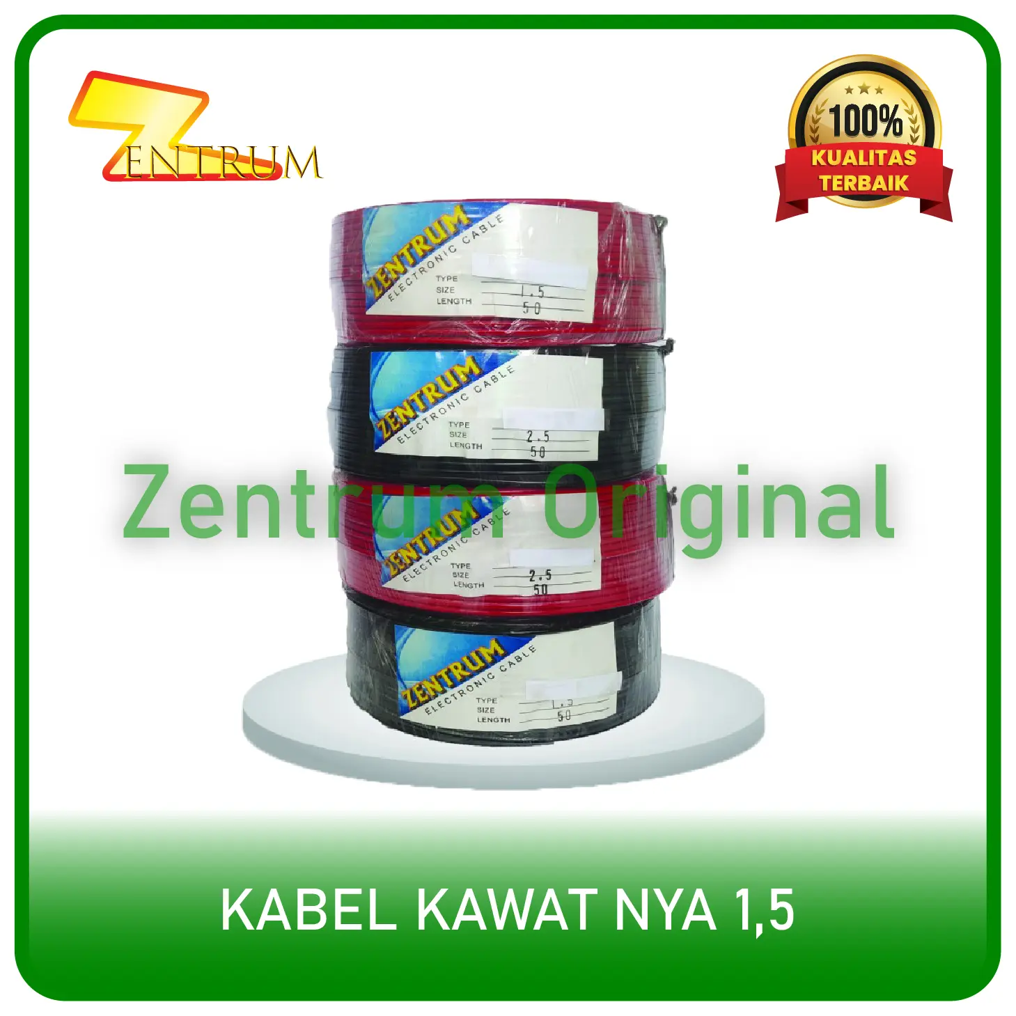 KABEL LISTRIK KAWAT NYA 1 x 1.5 (50 Yard)