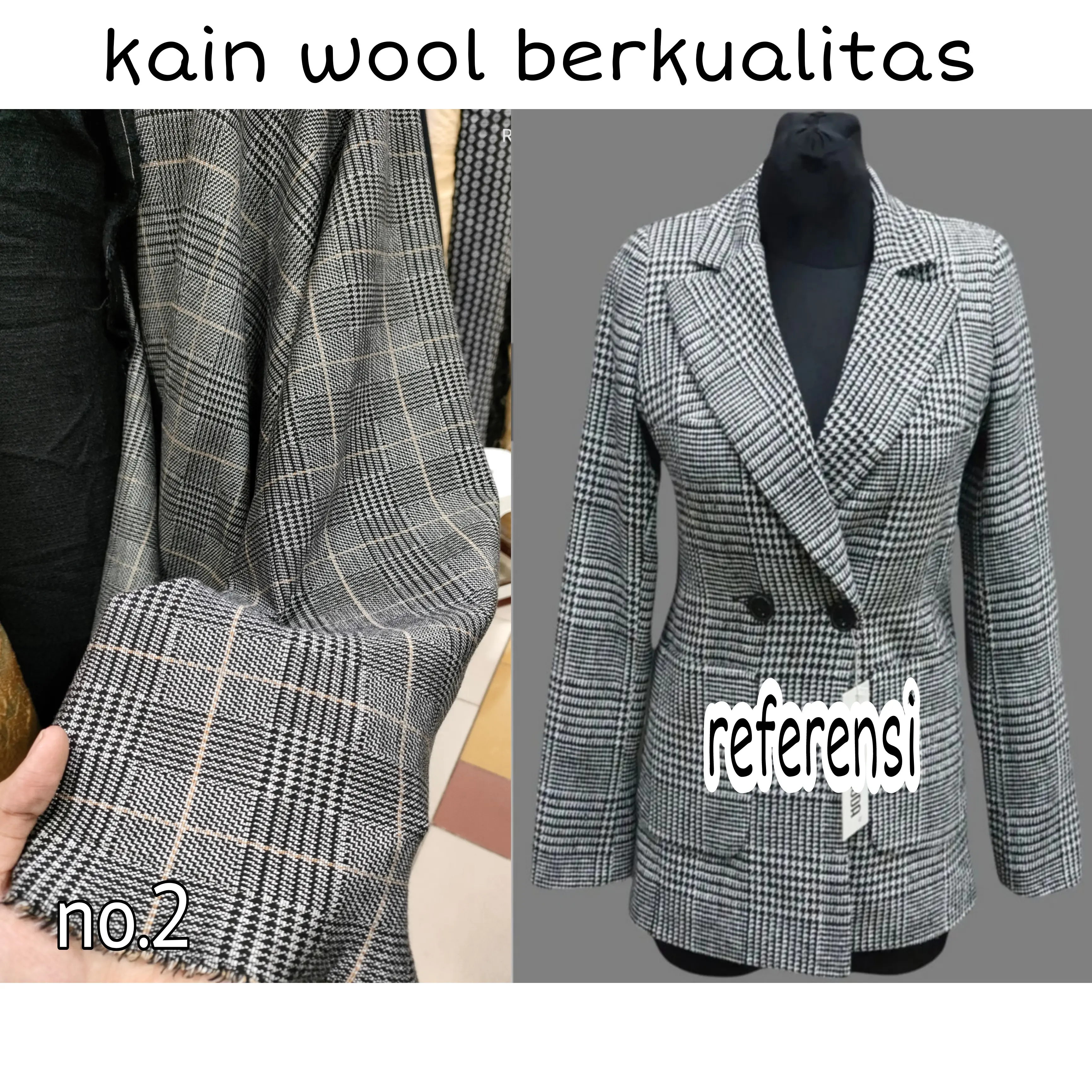 kain wool berkualitas - bahan jas blazer wool import - wol