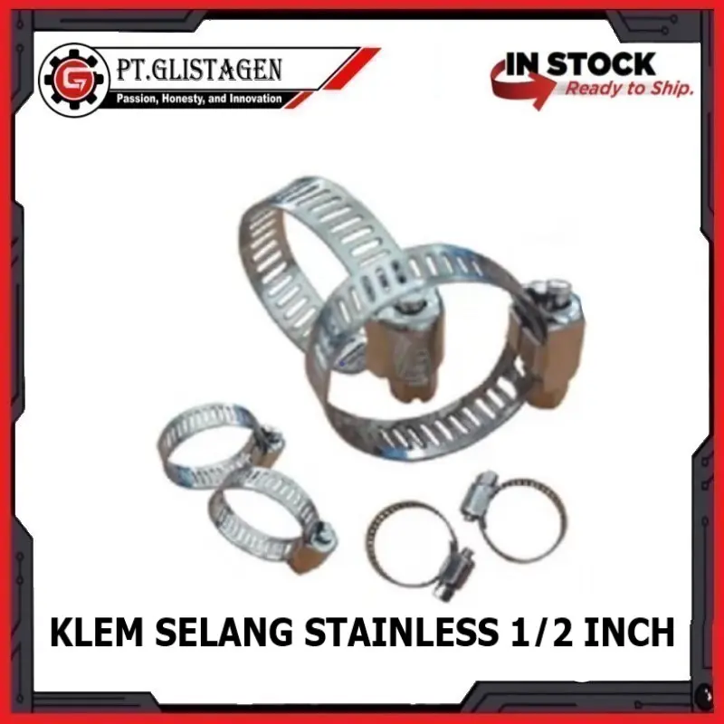 Klem Selang Hose Clamp Stainless Steel Berkualitas 1/2" inch