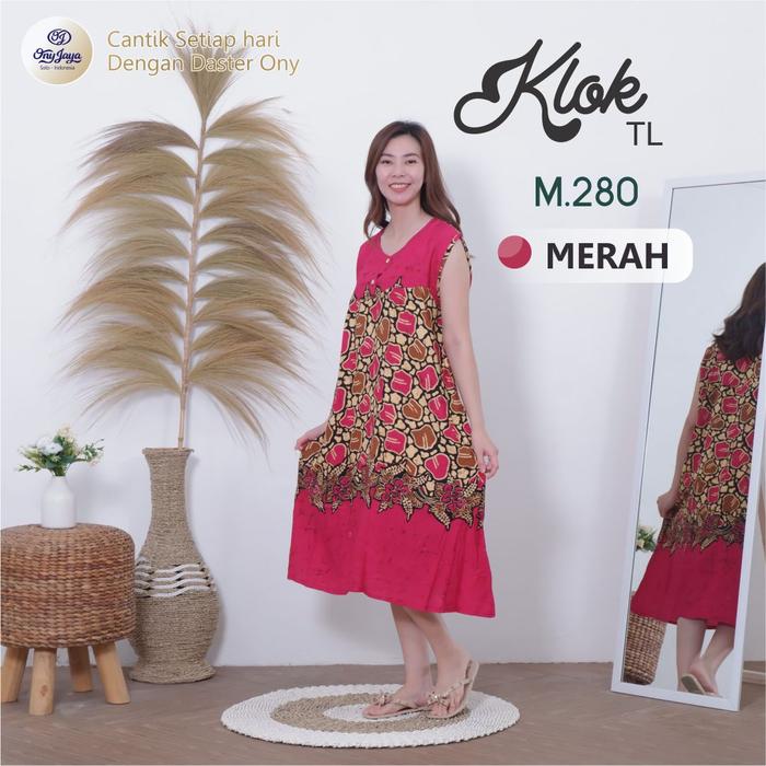 Gambar Daster Batik Ony Model Klok Tanpa Lengan Kualitas Premium L72 dari Batik AdaOny Kota Surakarta Tokopedia