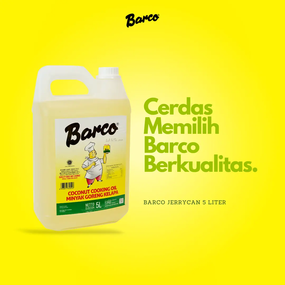 Barco Minyak Goreng kelapa 5 Ltr - Jerrycan