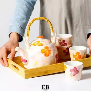 Teapot Teh Set Gelas Alat Minum / Teapot Ceramic With Tray 710