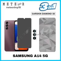 Gambar SAMSUNG A14 4G 5G TEMPER GLASS PRIVACY SKIN DIAMOND ANTI GORES 3 IN 1 dari METEOR SHOP_NEW Kota Tangerang 1 Tokopedia