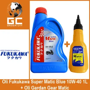 Paket Oli Mesin Gardan Super Matic Blue 10W-40W 1L + Oli Gear Fukukawa