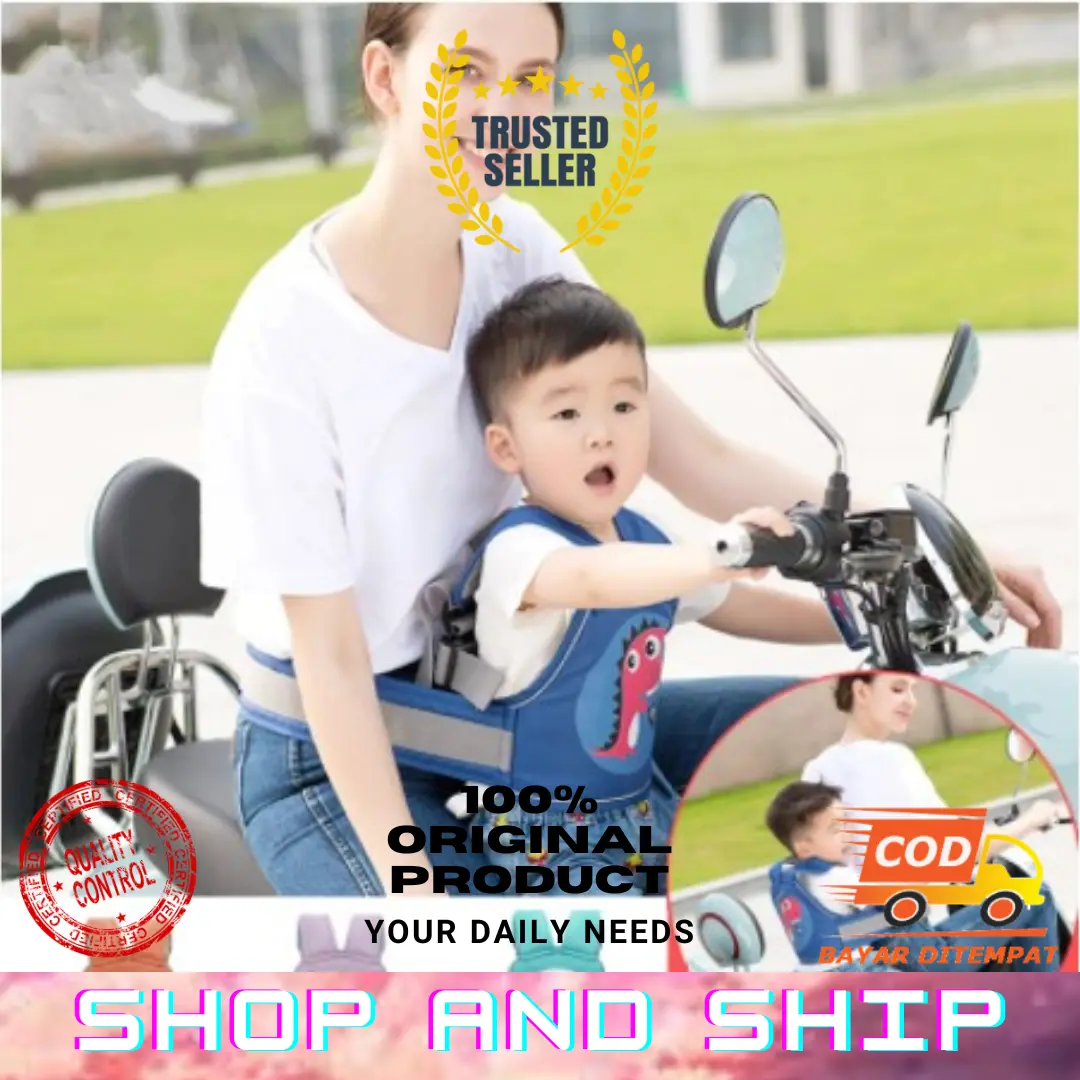 Children Safety Belt Back Strap Motorcycle Seat Harness ORIGINAL SAS