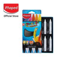 Gambar Maped Crayon / Krayon Oil Pastel warna Hitam & Putih isi 12 pcs dari Maped Store Kota Administrasi Jakarta Timur 3 Tokopedia