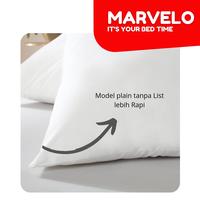 Gambar Marvelo Sprei Set Katun Polos Super King 200 cm Tinggi 30 Abu - Putih dari Marvelo Bedding Kab. Sleman 4 Tokopedia