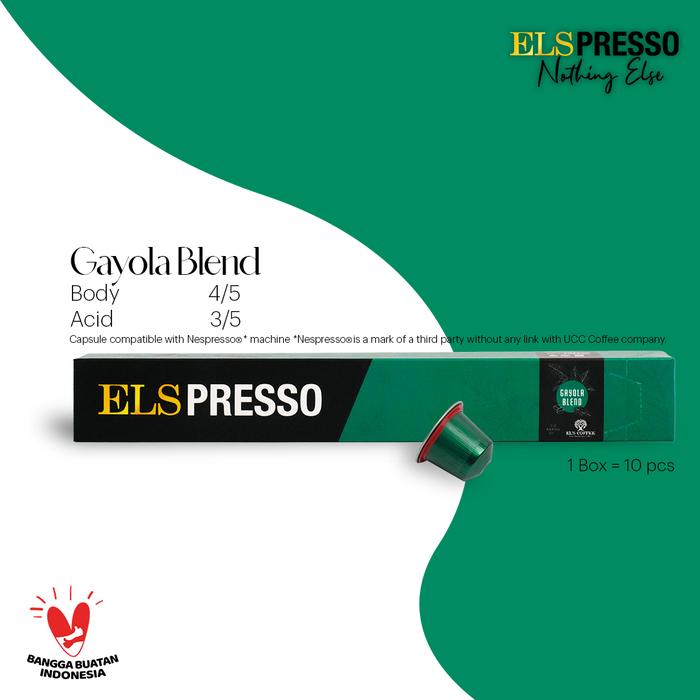 Gambar Elspresso Coffee Capsule: Gayola Blend - Nespresso Compatible dari El's Coffee Kota Bandar Lampung Tokopedia