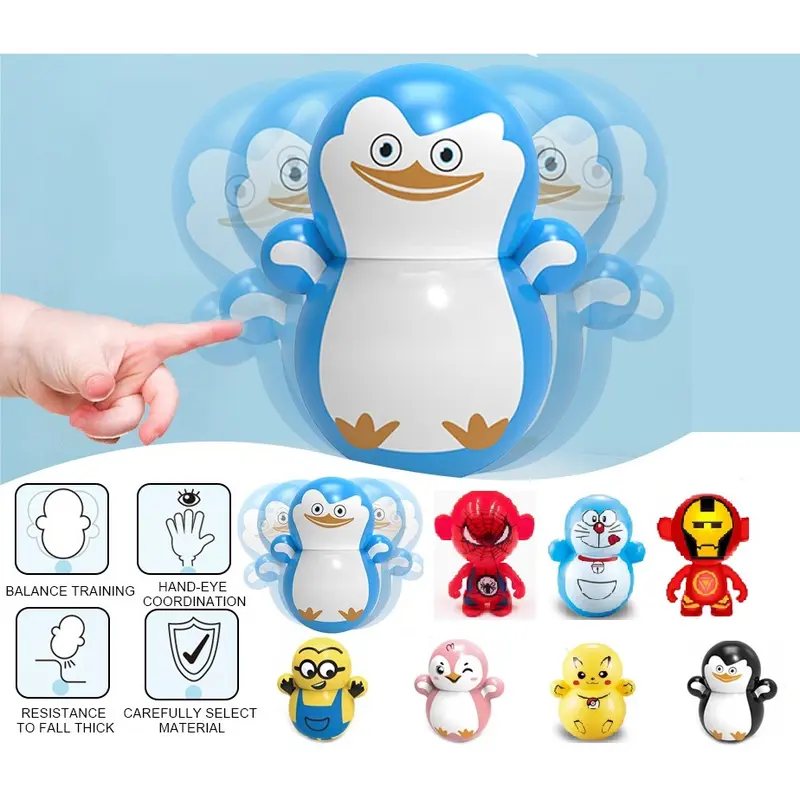 Roly Poly Mini mainan tumbler anak mainan squid game mainan roly poly Man Toy 4