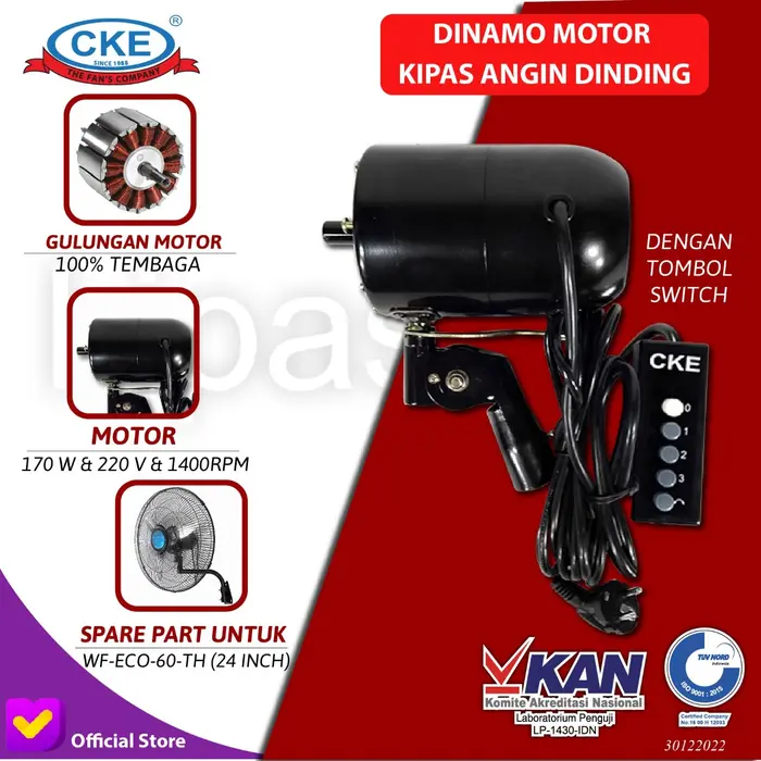 Gambar Wall Fan CKE WF-ECO-60-TH 24 Inch Kipas Angin Dinding Tembok Sparepart - Blade dari Kipas Online CKE Kota Administrasi Jakarta Barat 4 Tokopedia