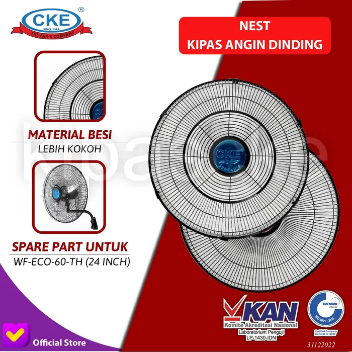 Gambar Wall Fan CKE WF-ECO-60-TH 24 Inch Kipas Angin Dinding Tembok Sparepart - Blade dari Kipas Online CKE Kota Administrasi Jakarta Barat 3 Tokopedia