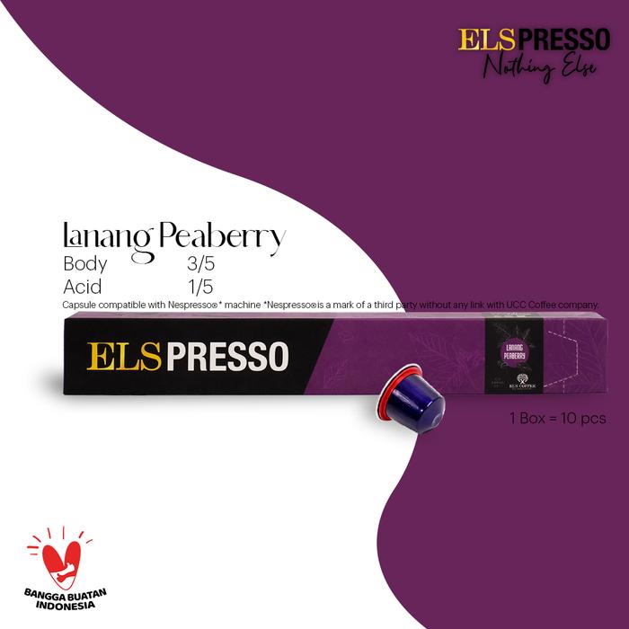 Gambar Elspresso Coffee Capsule: Lanang Peaberry - Nespresso Compatible dari El's Coffee Kota Bandar Lampung Tokopedia