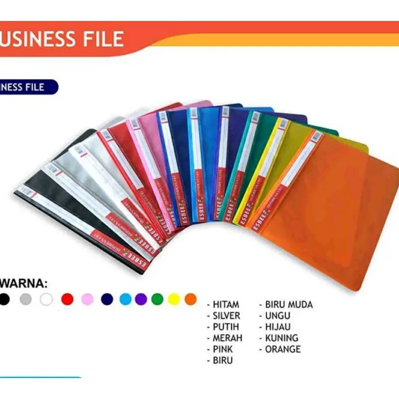 Bussines File Folio Kantong Esbee / Map Plastik Snelhecter (12 pcs)