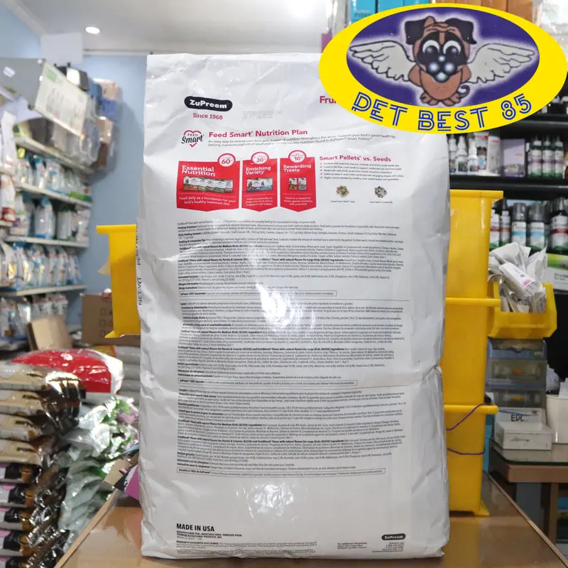 Zupreem fruitblend ML 15,8kg for parrot and other medium to large 3