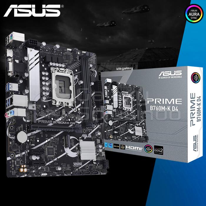 Gambar ASUS Prime B760M-K D4 - LGA1700 B760 DDR4 Motherboard dari GASOL MALANG Kota Malang Tokopedia