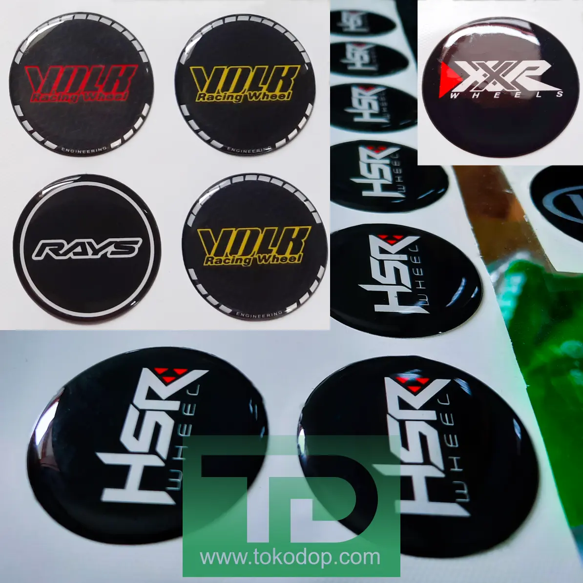 STIKER ENKEI HSR XXR VOLK RAYS RESIN 4.3 CM TUTUP DOP VELG EMBLEM