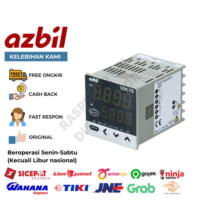 Jual Temperature controller AZBIL C15MTR0TA0100 SDC15 ORIGINAL ...
